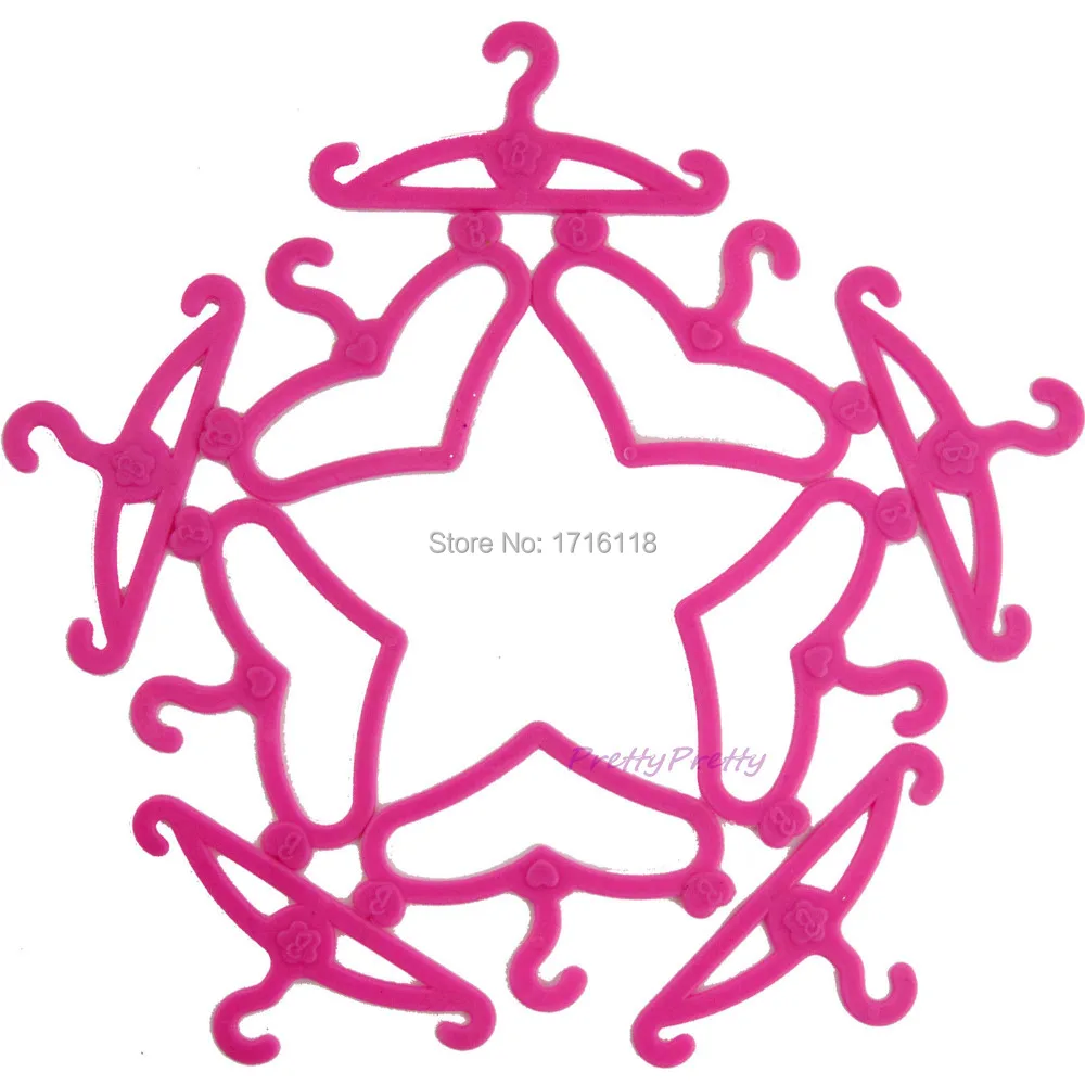 20 Pcs / Lot Cute Accessories Pink Mix Plastic Hangers For Barbie Doll Clothes Dress Pretend Play House Baby Girl's Kid Toy Gift 20 Pcs / Lot Cute Accessories Pink Mix Plastic Hangers For Barbie Doll Clothes Dress Pretend Play House Baby Girl's Kid Toy Gift