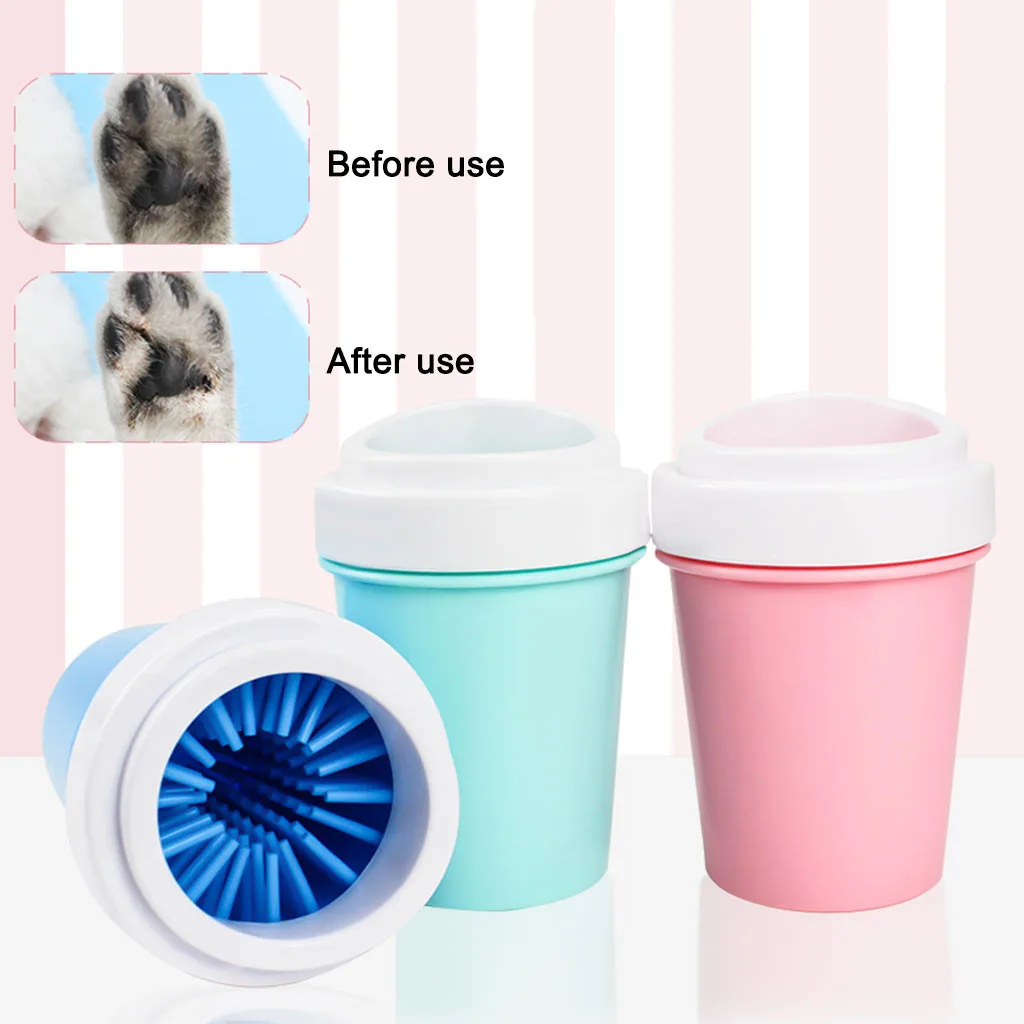 

Pet Dog Foot Cleaning Cup Paw Brush Clean Tool Washing Outdoors Washer
