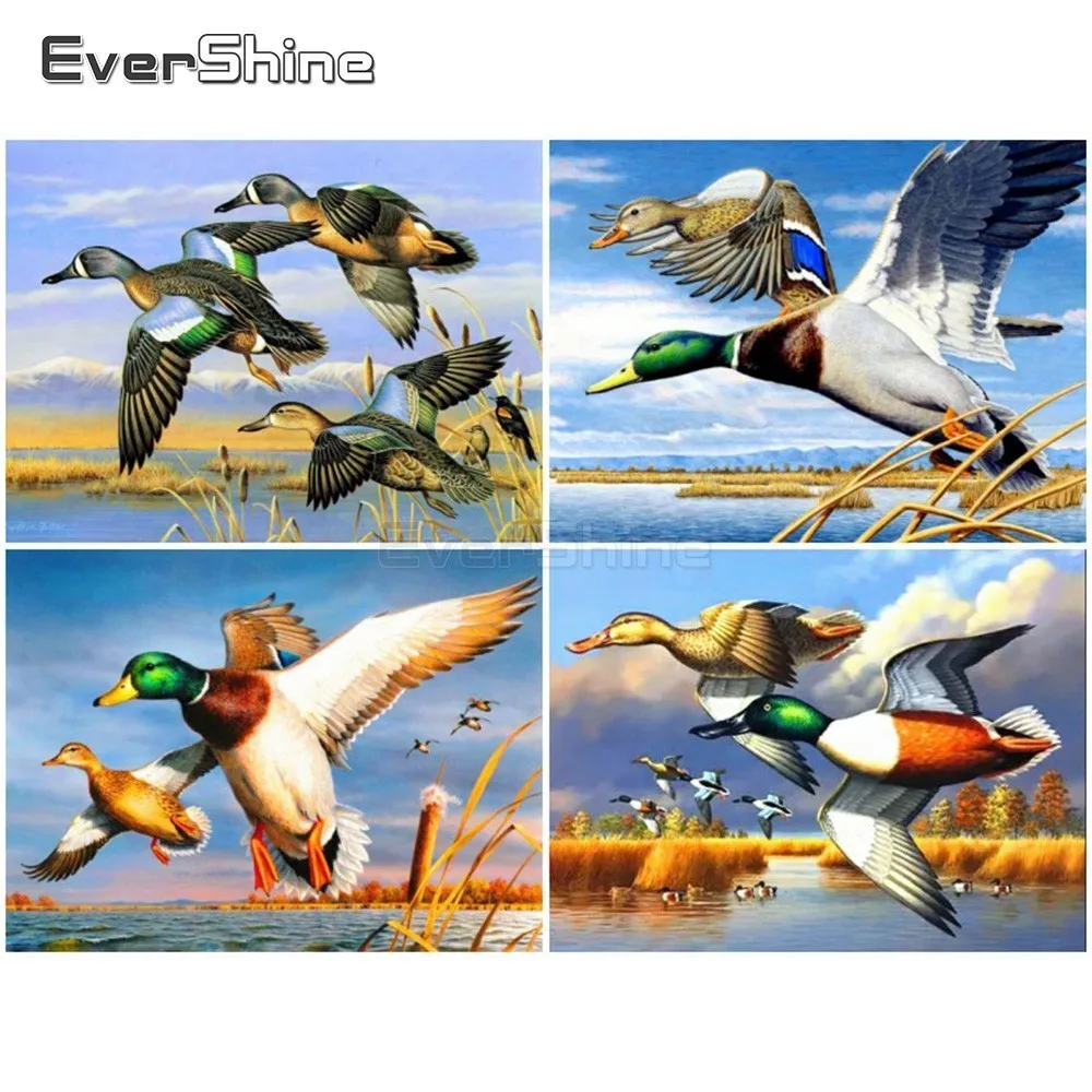 

EverShine 5D Diamond Painting Full Square Animals Picture Of Rhinestone Diamond Embroidery Sale Diamond Mosaic Duck Cross Stitch