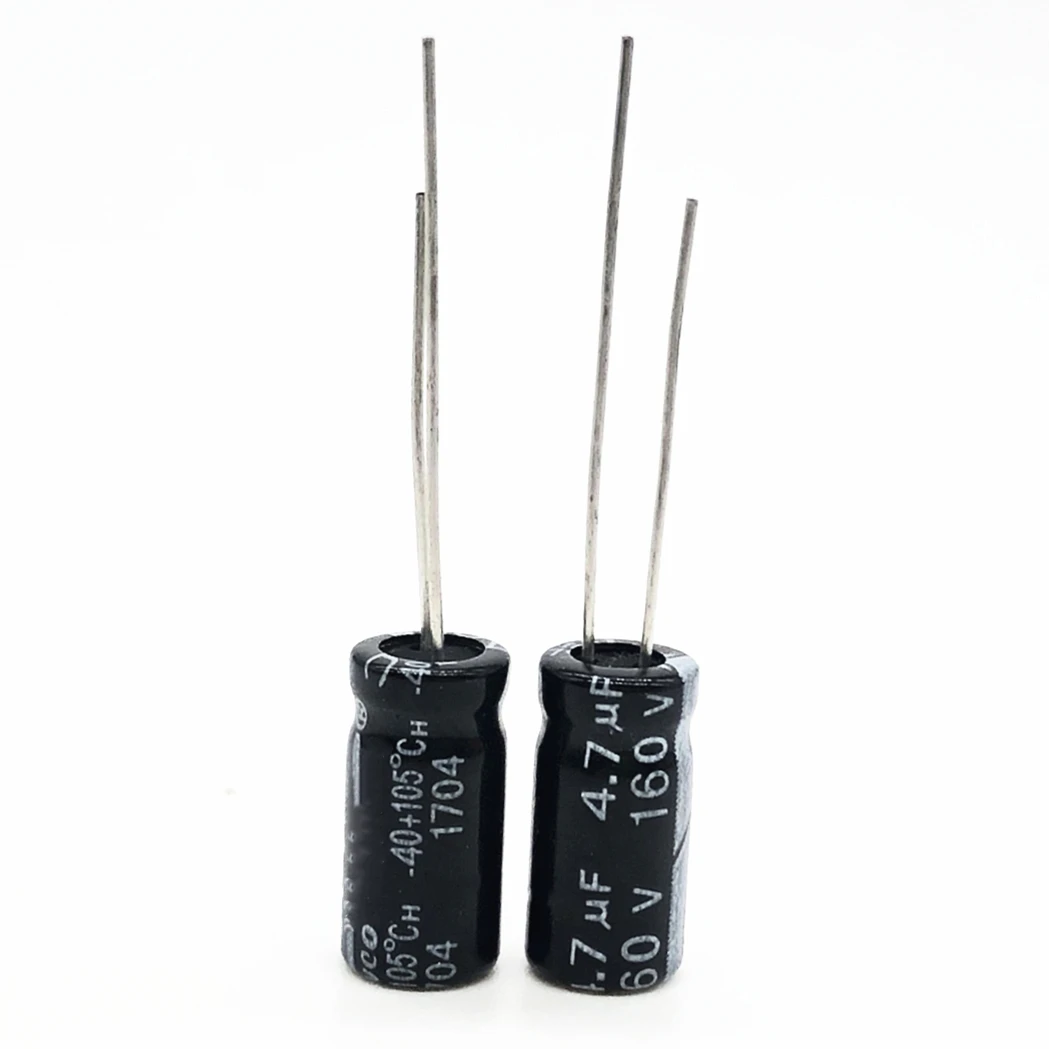 

20pcs/lot 160V 4.7UF 6*12 20% RADIAL aluminum electrolytic capacitor 4700nf 20%