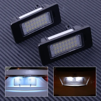 

DWCX 2Pcs Car 24 LEDs White Number License Plate Light Fit for Skoda Octavia 3 Superb B6 Combi Rapid Yeti