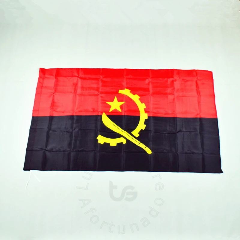 Ангольский флаг 90*150 см, баннер,, подвесной Национальный Флаг Анголы для встречи, парада, вечерние украшения