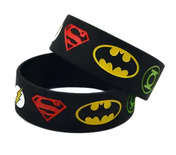 

50 pcs Superman batman Avengers Filled in Colour Wristband Bracelet SH-123