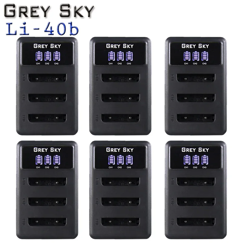 

li-42b Li-40B Li 40B 42B 3-Slots/Single Charger for Olympus Li-42B NP-45 for Nikon EN-EL10 D-Li63 D-Li108 NP-80 CNP80 KLIC-7006