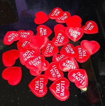 

500pcs Red Heart Style "I Love You" Artificial Flower Silk Flower Petals Wedding Flowers Wedding Bed Decoration Party Decoration