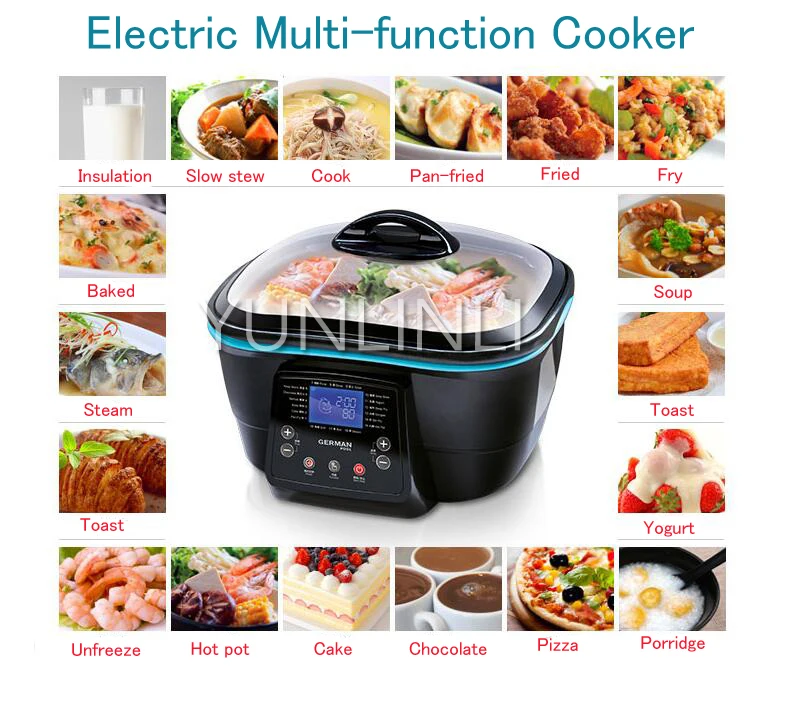 Electric Hot Pot Machine Korean Multifunction Electric Cooker Kettle Frying Pan Multipurpose