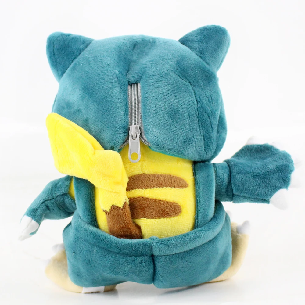 20 см Snorlax cos плюшевый Пикачу Кукла-игрушка из мультфильма с принтом милых животных; женские хлопковые ботинки с плюшевой подкладкой мягкие