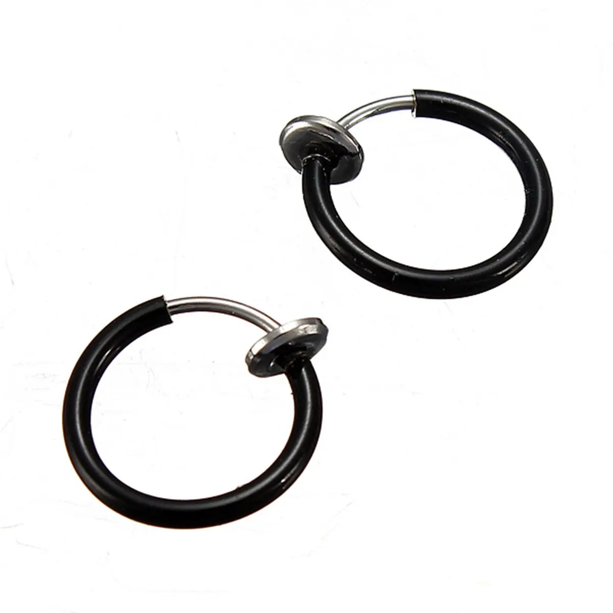 

8 PCS Set Fake Piercing Navel Ear Nose black