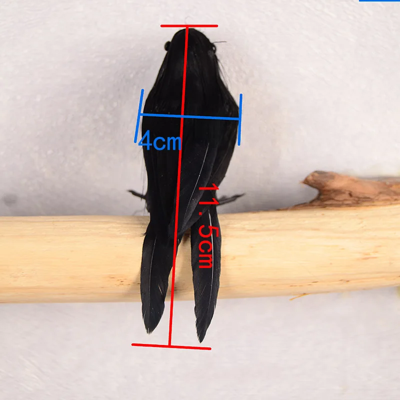 

Crow Artificial Bird Toys Ravens Prop Fancy Party Decor Props Supplies HG99