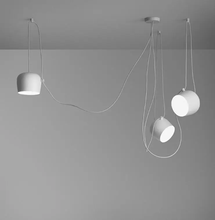 Винтажный светодиодный светильник-люстра, подвесной светильник для столовой Lampara Colgante E27, черный подвесной светильник, подвесные лампы