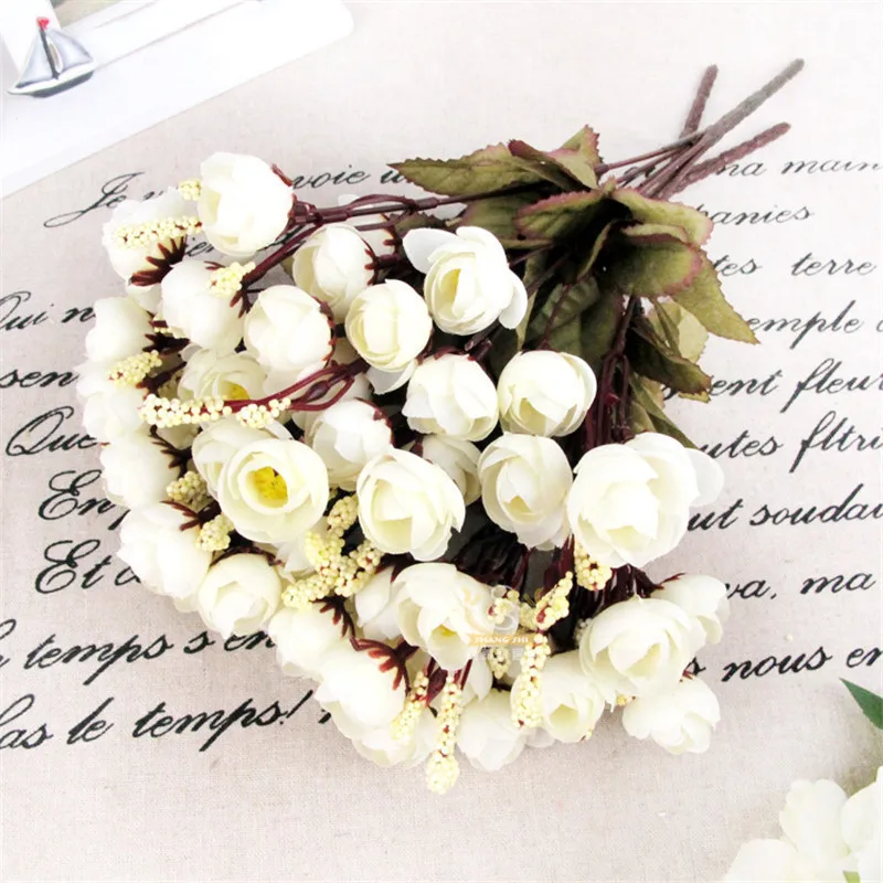 

Artificial Red Rose Spring Flowers 18 Heads Camellia Magnolia Floral Wedding Peony Arrangement Home Decor Flores Artificiales