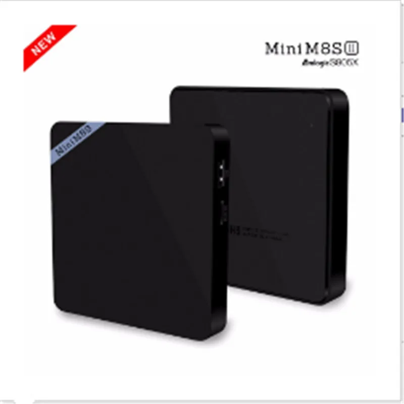 2016 новинка Android 6 1 ТВ приставка MiniM8S II Amlogic S905X cpu 2G ram 8G rom 4K H.265 Медиаплеер Smart tv Mini M8S