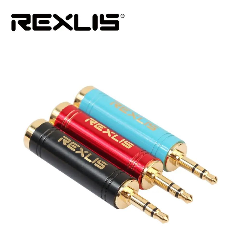 REXLIS 3,5 мм штекер 6,5 мм Женский адаптер 3,5 вилки до 6,35 Jack стерео Динамик аудио конвертер адаптер для мобильный телефон ПК