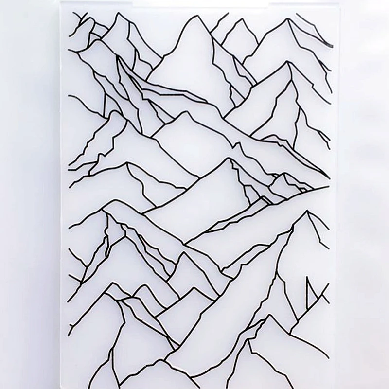 

YLEF109 Mountain Plastic Embossing Folder For Scrapbook Stencils DIY Photo Album Cards Making Decoration Scrapbooking Tools New