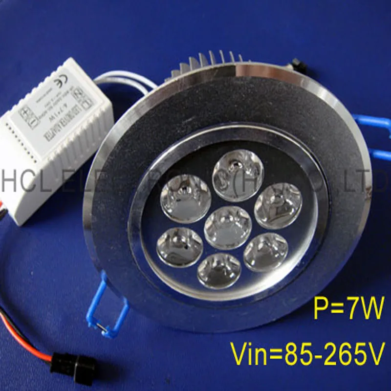 

High quality 7W LED ceiling lamps ,7w high power led downlight free shipping 6pcs/lot