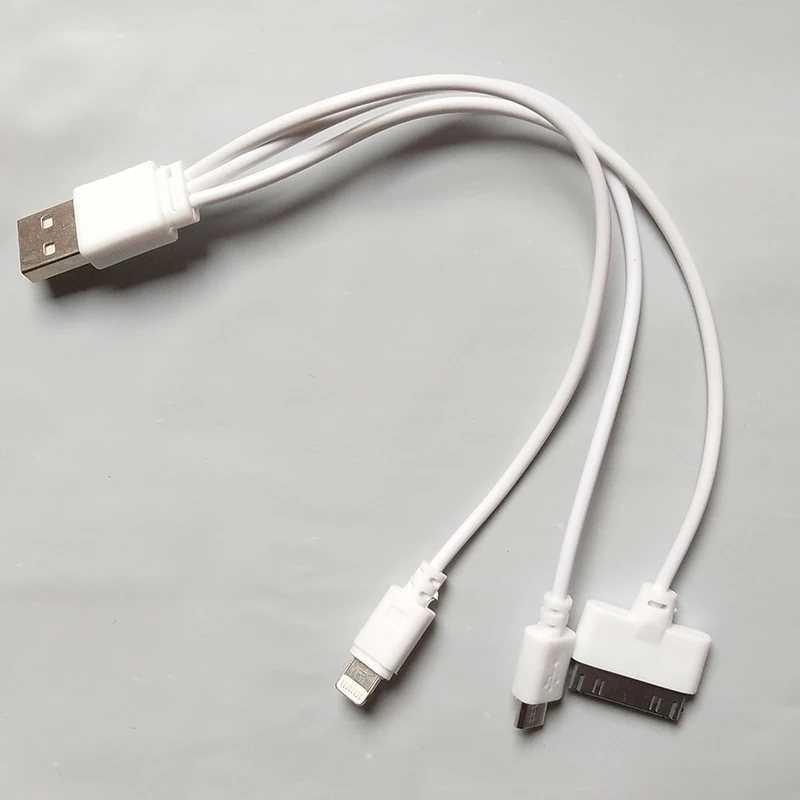 

Universal Multiple Connector 3 species in 1 USB Charging Cable for iphone 4 4s/iPhone/Ipad/Xiaomi Mi Notebook Ai USB Charger