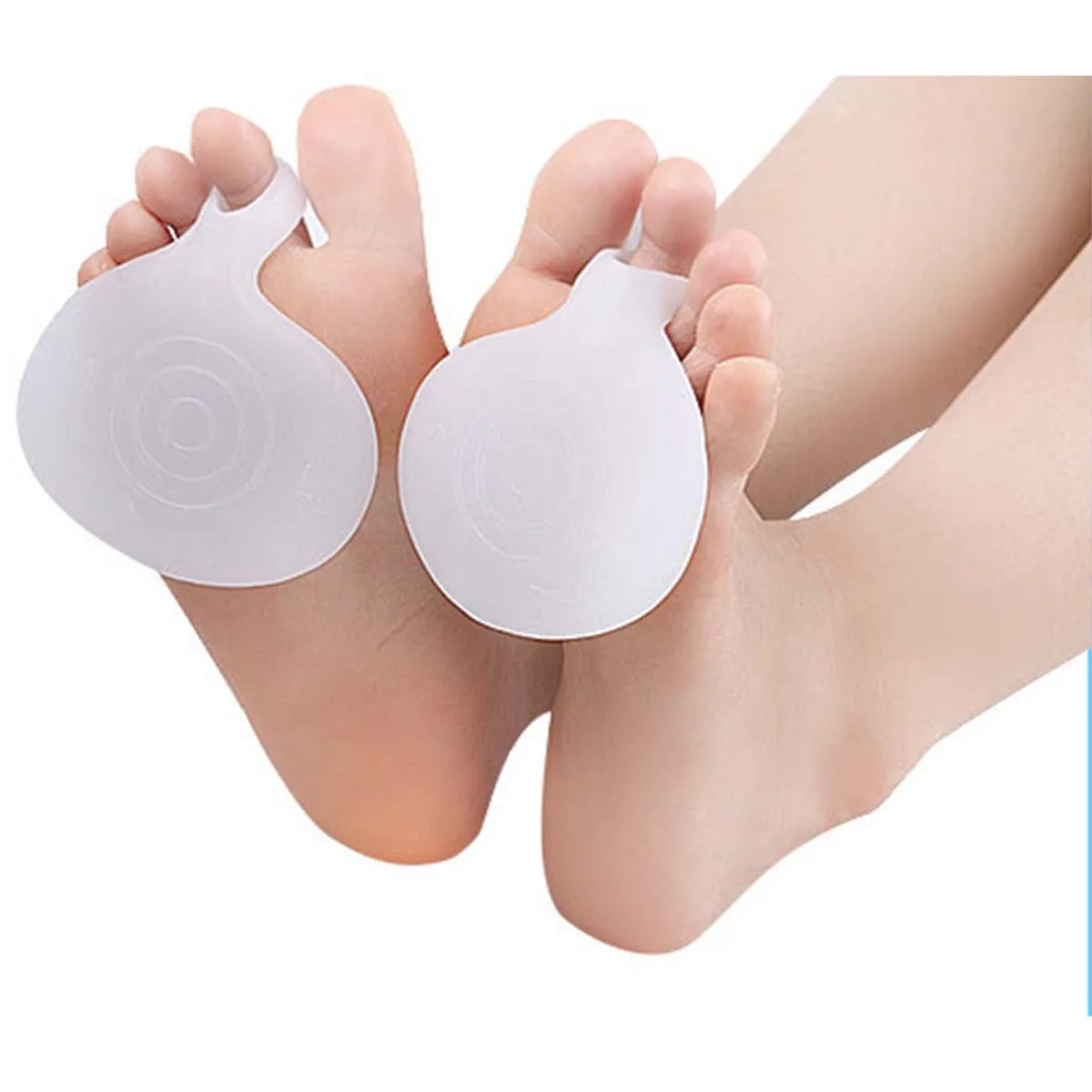 

2Pcs Gel Silicone Bunion Corrector Toe Protector Straightener Spreader Foot Care Tool White 1pair 2pairs