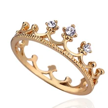 2014 Hot Sale 18K Gold Plated New design ring Crown Ring Party Rings for women Wholesale E-shine Jewelry
