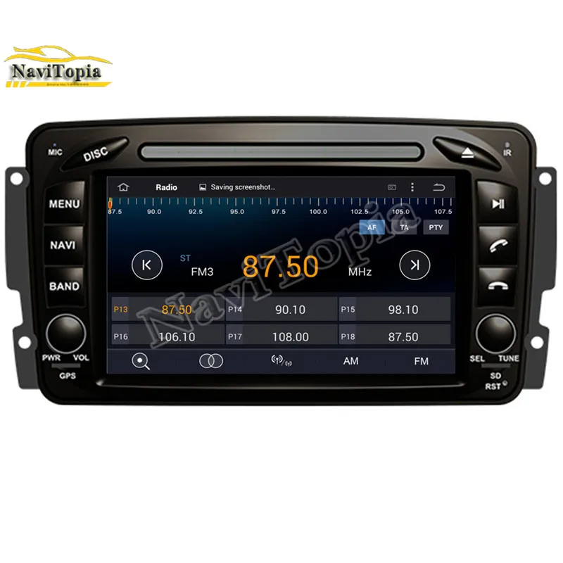 Best NAVITOPIA 4G RAM 64G ROM PX6 Six Core Android 9.0 Car DVD for W170/CLK-C209 W209 1998-2005/CLK-C208 W208 1996-2008/W163 2