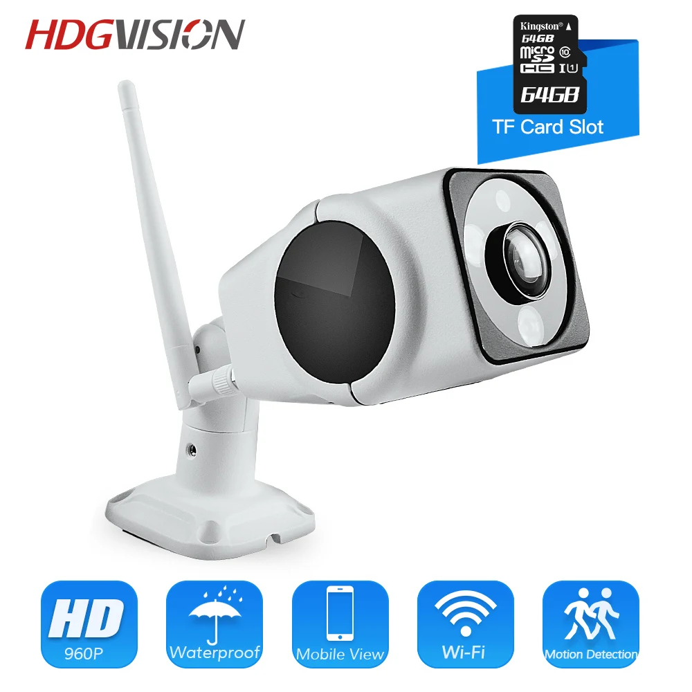 

HDGVISION 960P 1.3MP Security Camera Wifi IP Camera VR Smart 180 Fisheye Network Surveillance Home Protection CCTV Camera