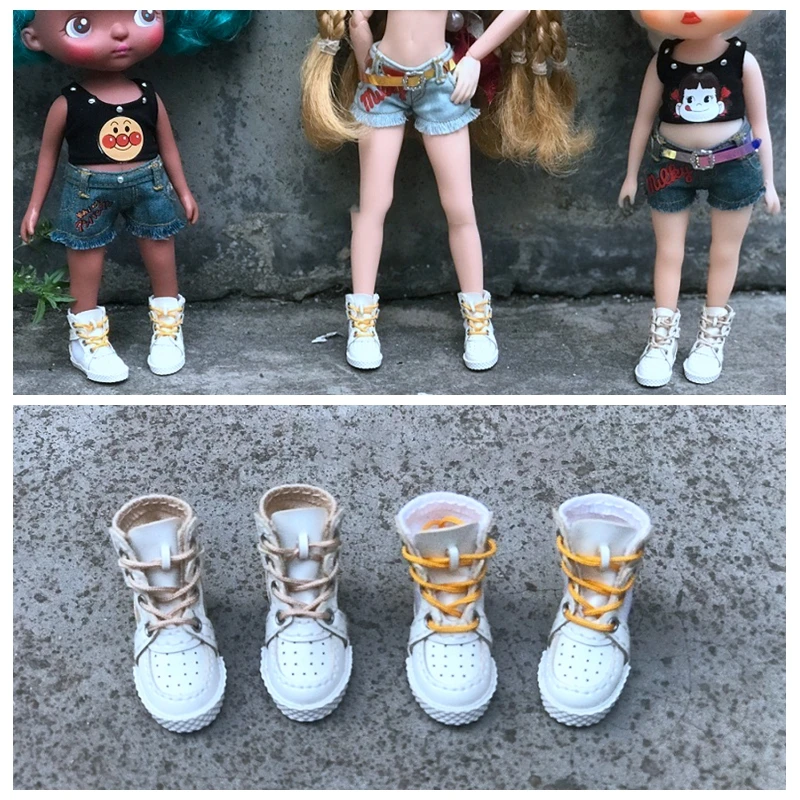 

1 Pair Fashion canvas Boots Cool Sport Sneakers Shoes for blyth ob24 1/6 dolls accessories sneakers for dolls