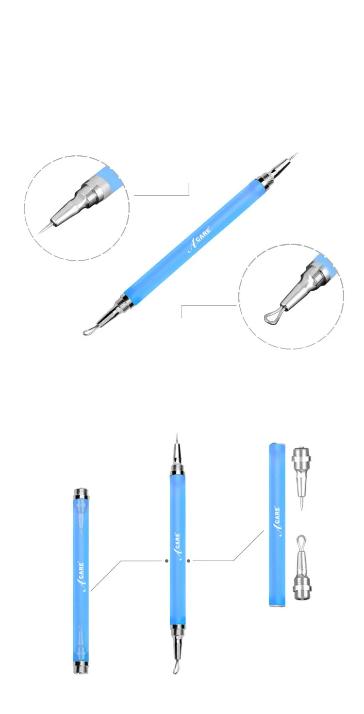 Игла для удаления прыщей маска от черных точек из нержавеющей стали инструмент для очистки Blemish прыщи прибор для удаления черных точек Poseida макияж чистка лица