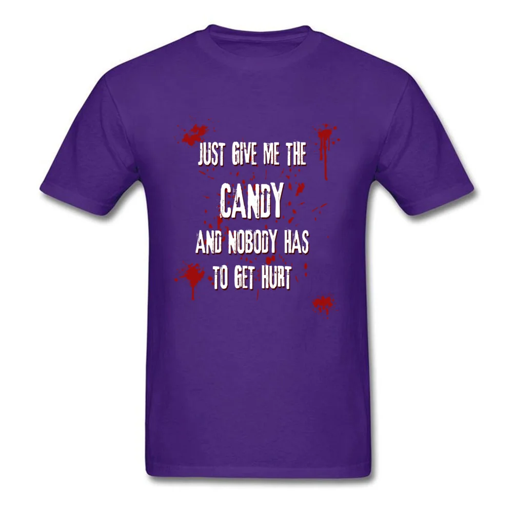 New Coming Male T Shirt Give Me The Candy Casual T Shirt 100% Cotton Short Sleeve Slim Fit Tops Shirts Crewneck Give Me The Candy purple