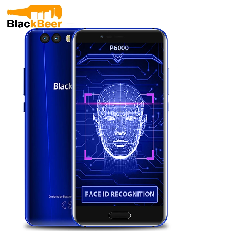 

Blackview P6000 Face ID Smartphone Helio P25 6180mAh Super Battery 6GB 64GB 5.5" FHD 21MP Dual Cams Android 7.1 4G Mobile phone