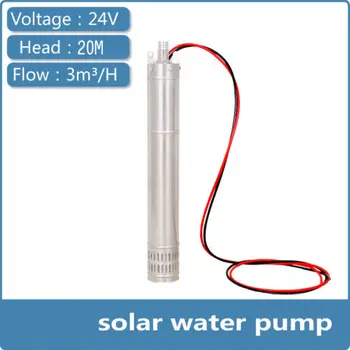 

New Submersible Solar Water Pump DC24V 3000L/H 20m 384W Head Submersible