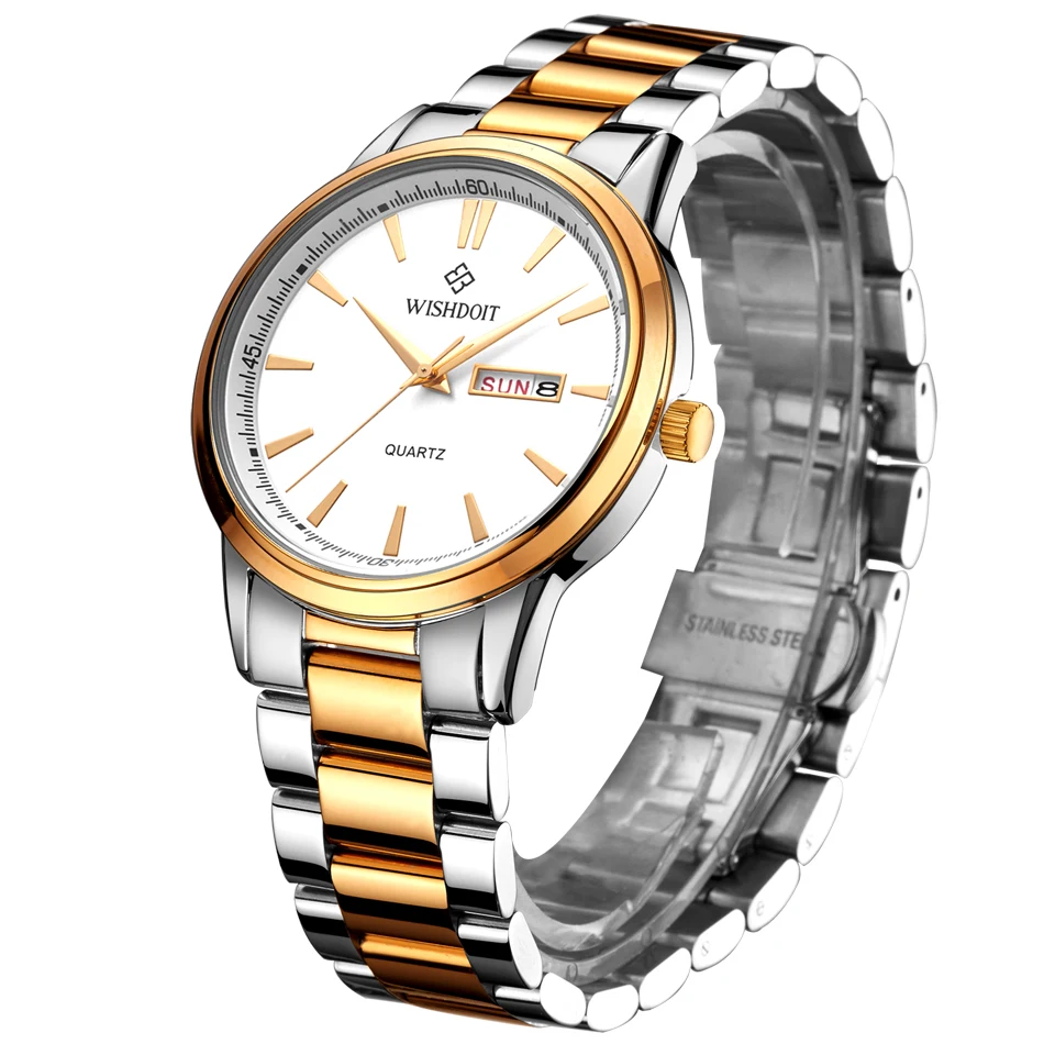 WISHDOIT Топ Модный бренд часы Для мужчин кварцевые спортивные Наручные часы Роскошные Нержавеющая сталь XFCS Для мужчин s часы Relógio Masculino
