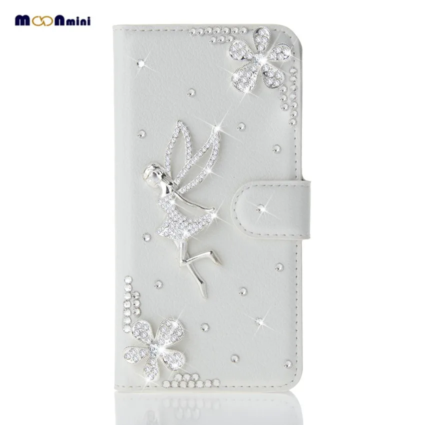 Luxury 3D Bling Shiny Diamond Rhinestones PU Flip Stand Wallet Card Holder Magnetic Buckle Case Cover for Samsung Galaxy J2 |