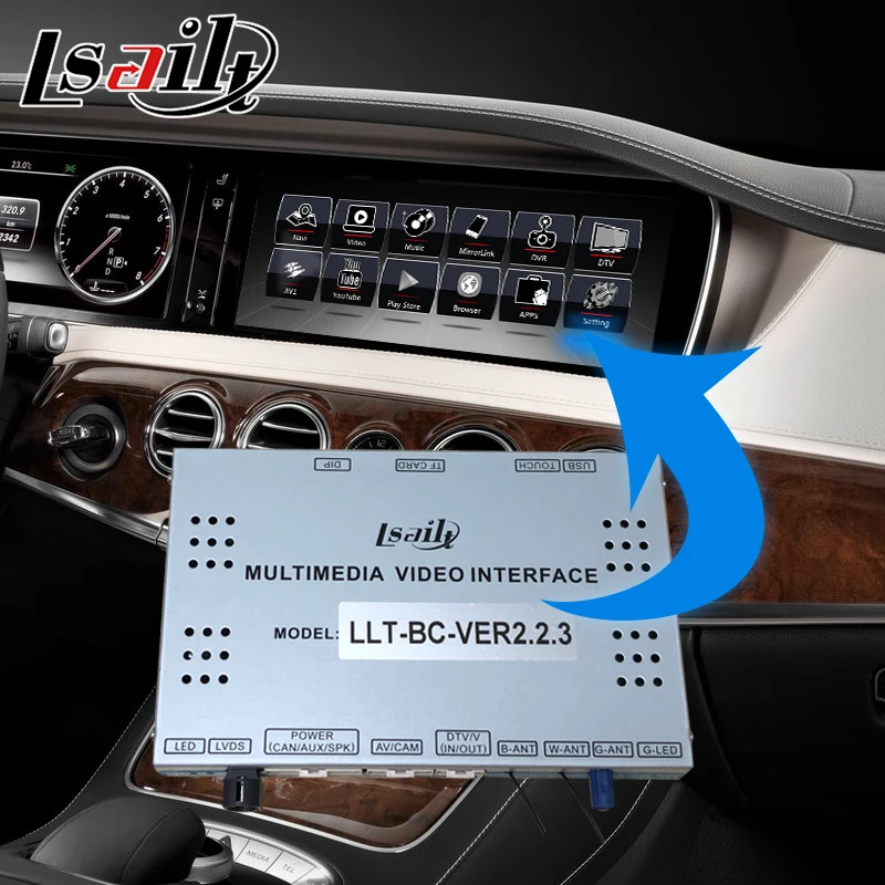 Lsailt Android gps-навигатор для Mercedes benz S class 2012- видео интерфейс Зеркало Ссылка Яндекса navi коробка с Carplay