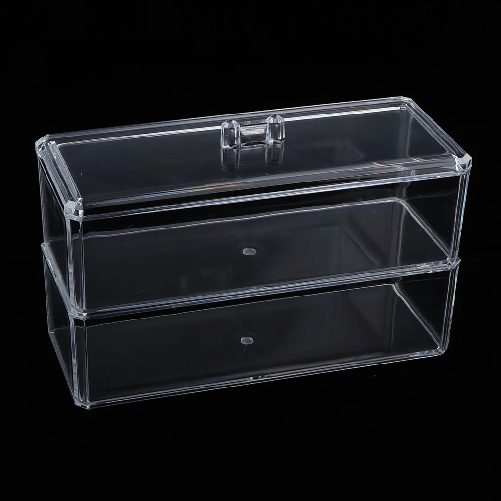 2 Layer Removable Large Storage Organizer Case for Makeup Brushes Pencil Pen Jewelry with Lid