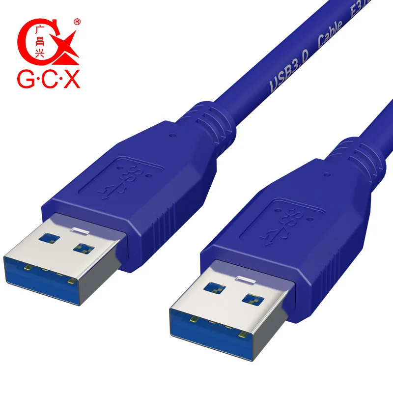 GCX USB удлинитель Кабель для передачи данных папа-мама USB-USB 3,0 кабель удлинитель шнур для ПК клавиатура принтер камера 1 м 1,5 м 3 м 5 м - Цвет: Male to Male