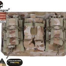 Emersongear подсумок Молл Модульная нападавших Панель для плиты Перевозчик пистолет Трехместный Open Top EM9337MMCAD