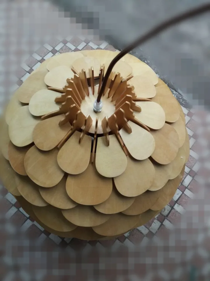 OAK Wooden Pinecone Pendant Hanging Lights