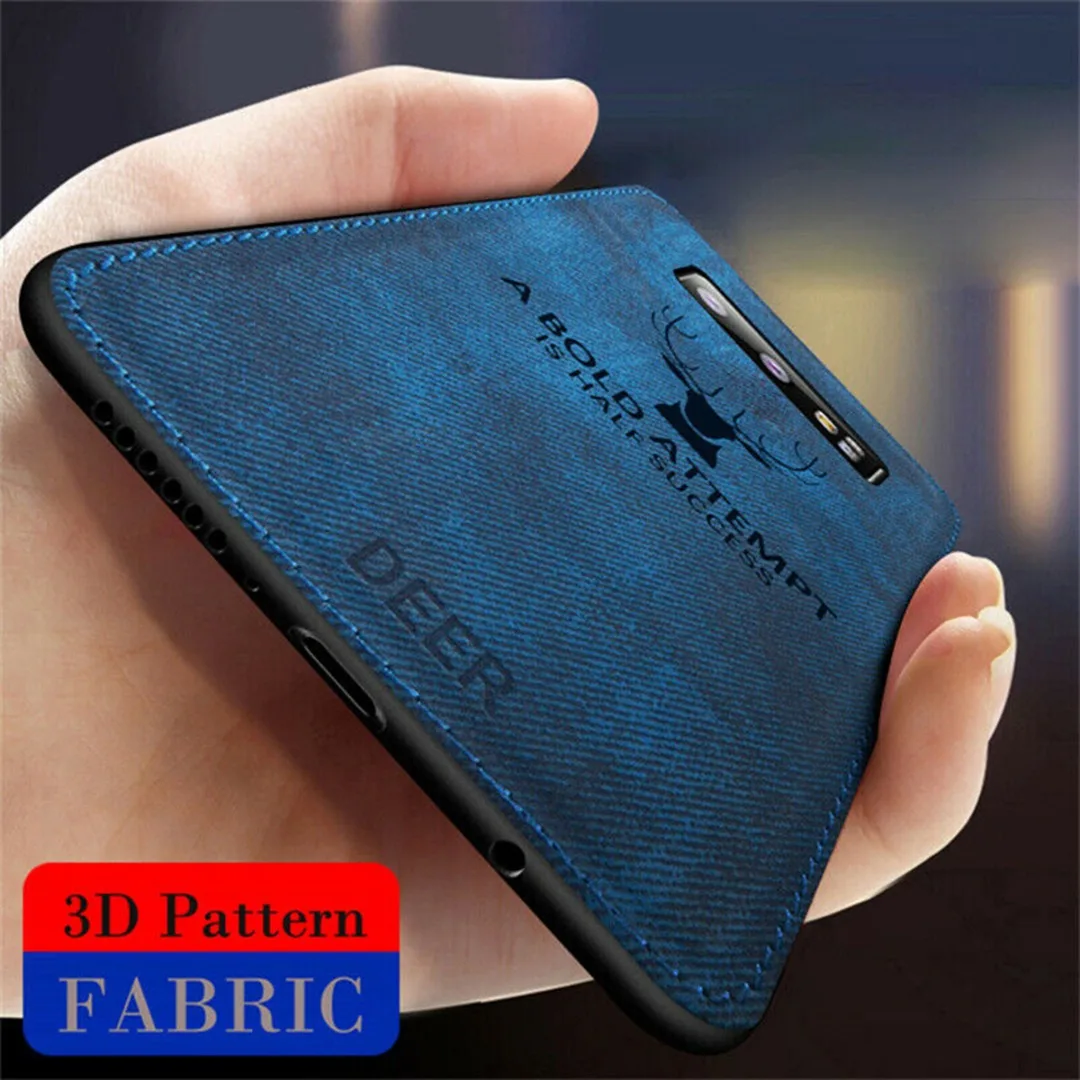 Luxury Cloth Skin Fabric TPU Leather Matte Phone Case Back Cover Capa For Samsung Galaxy S10 Plus S10E S10 Business Coque Fundas