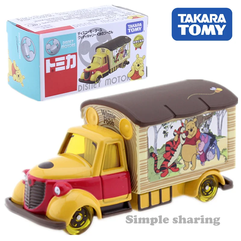 Takara Tomy Tomica disney Motor Goody Carry Винни Пух литье под давлением Металл горячий поп миниатюрная забавная модель игрушечной машины куклы для