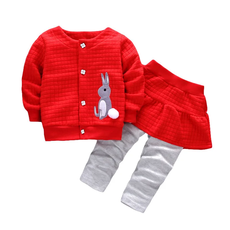 

Children Clothing 2018 Autumn Winter Girls Clothes Set Rabbit Coat+Pant 2pcs Outfit Kids Girl Sport Suit For Girls Clothing Sets