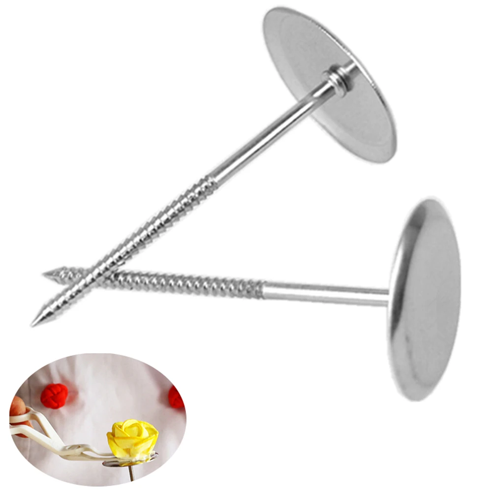 

4 pcs Creative Stainless Steel Cake Flower Needle Cake Cupcake Icing Cream Decorating Tool Cake Decorating Nails Pastry Tool