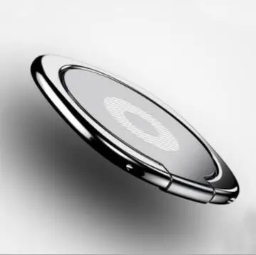 Металлический тонкий палец кольцо держатель мобильного телефона для магнитный держатель на вентиляционное отверстие автомобиля 360 градусов вращающийся телефон подставка для iPhone Samsumg - Цвет: Белый