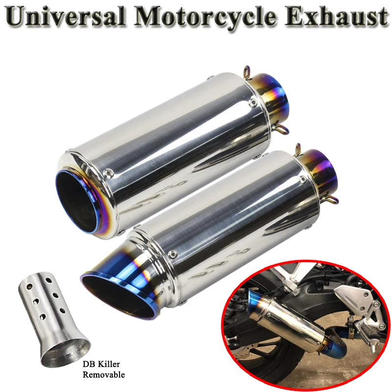 

Motorcycle SC Racing GP Exhaust Pipe Escape Modified Universal Muffler DB Killer For Yamaha R6 CBR1000RR Kawasaki KTM390 Z250 R3