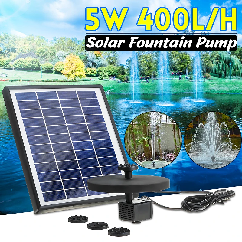 New Solar Fountain Solar Water Fountain 400l H Garden Pool Pond