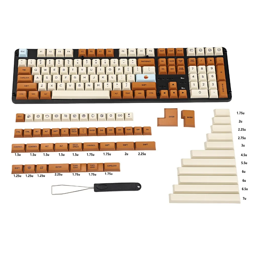 Moon Landing Mars Colony XDA Profile PBT 121 165 Keys Dye Sub Keycap набор подходит для механической клавиатуры MX Switches