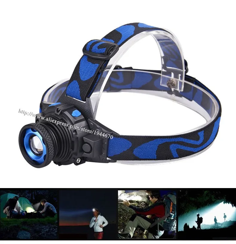 1pcs Outdoor Waterproof Flashlight LED Headlights rechargeable Headlamp Head Torch Lantern For Hunting camping fishing lighting
