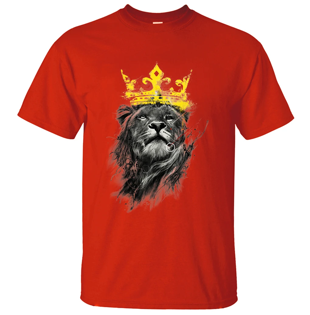 Футболка мужская летняя с 3d принтом 2019 хлопок 100%|t shirt king|animal t shirtking of lion |