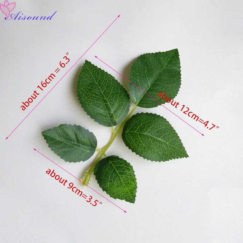 

Aisound 100pcs Artificial Silk Rose Leaves Artificial Greenery For Wedding Decoration DIY Bouquet Flower Crafts Supplies
