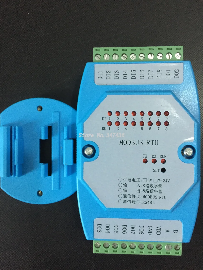 

Modbus RTU 8do8di 8 digital optocoupler isolation input 8 channel digital output three level tube output