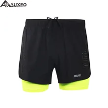 ARSUXEO новые мужские спортивные " шорты для бега для активных тренировок для бега 2 в 1 шорты с более длинным вкладышем для занятий спортом на открытом воздухе