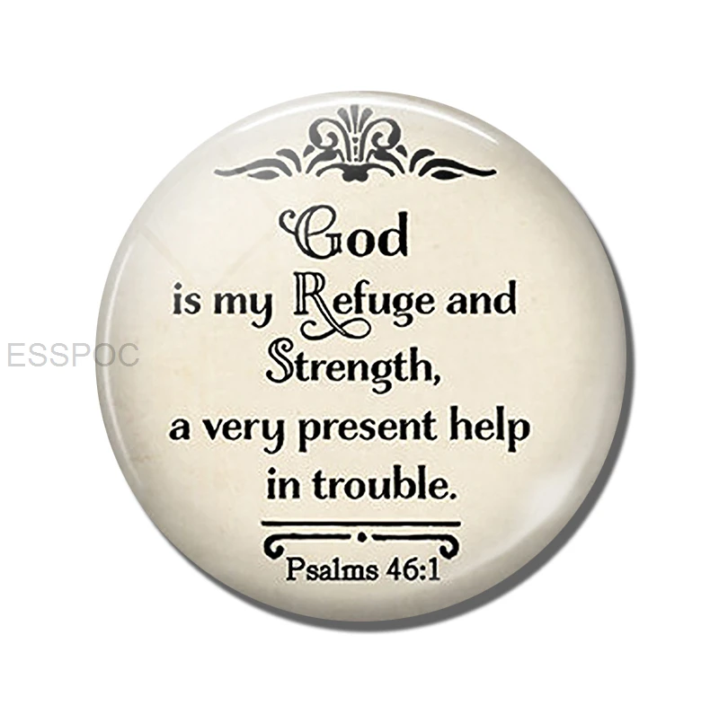 5 Pieces Ensemble Dieu Est Mon Refuge Et Ma Force Citation De Verset De La Bible Inspirante Cabochon En Verre Rond De 25mm Bijoux Cadeaux D Amoureux Aliexpress